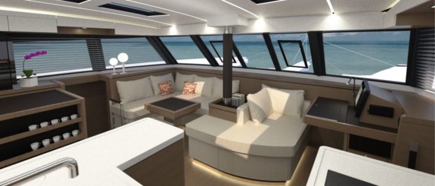 New Nautitech 46 Open catamaran interior