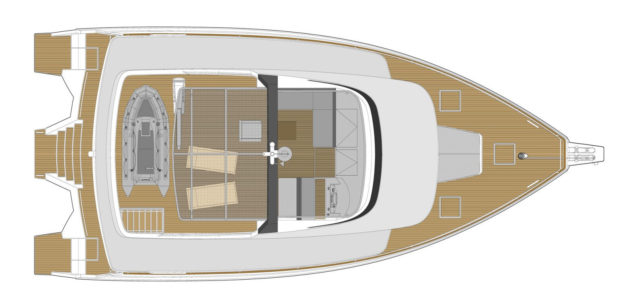 LEEN 56 Power Trimaran Layout - Aeroyacht Multihull Specialists