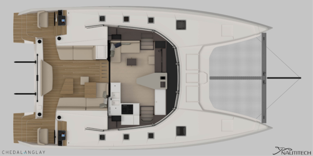 Nautitech 44 Open Layout - Main Deck Layout