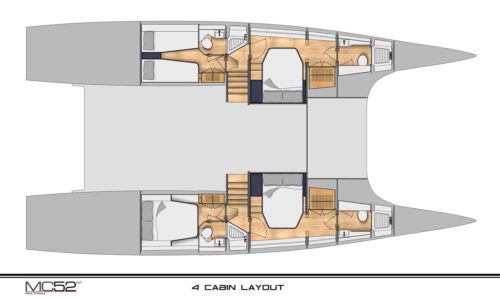 McConaghy 52 catamaran layouts