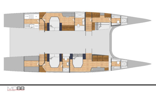 McConaghy 68 catamaran layout