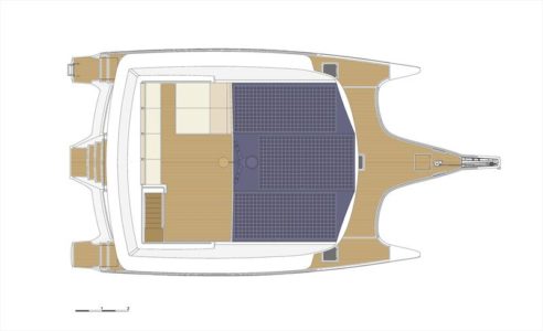 LEEN 50 Trimaran Layout deck - Aeroyacht Multihull Specialists