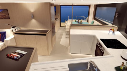 LEEN 50 Trimaran Layout - Aeroyacht Multihull Specialists