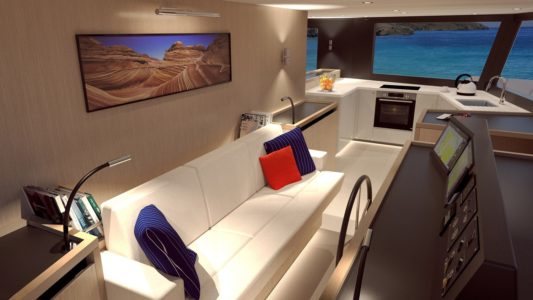 LEEN 50 Trimaran Layout - Aeroyacht Multihull Specialists