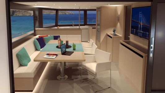 LEEN 50 Trimaran Layout - Aeroyacht Multihull Specialists