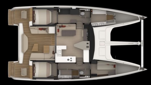 Layout Nautitech 48 Open - Aeroyacht Multihull Specialist Dealers