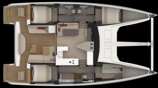 Layout Nautitech 48 Open - Aeroyacht Multihull Specialist Dealers