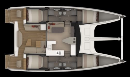 Layout Nautitech 48 Open - Aeroyacht Multihull Specialist Dealers