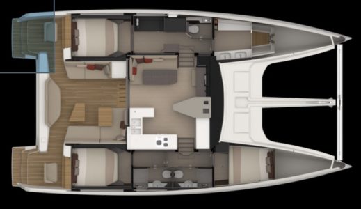 Layout Nautitech 48 Open - Aeroyacht Multihull Specialist Dealers