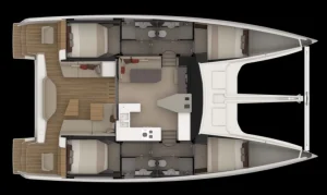 Nautitech 48 Sailing multihull Plan