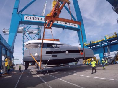 McConaghy 50 catamaran unloading