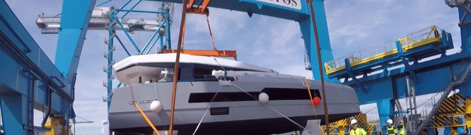 McConaghy 50 catamaran unloading