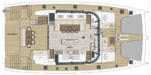 Sunreef 70 catamaran Galley UpLayout