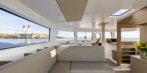 Neel 47 Trimaran sailing and interior photos