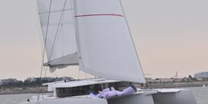 Neel 47 Trimaran sailing and interior photos