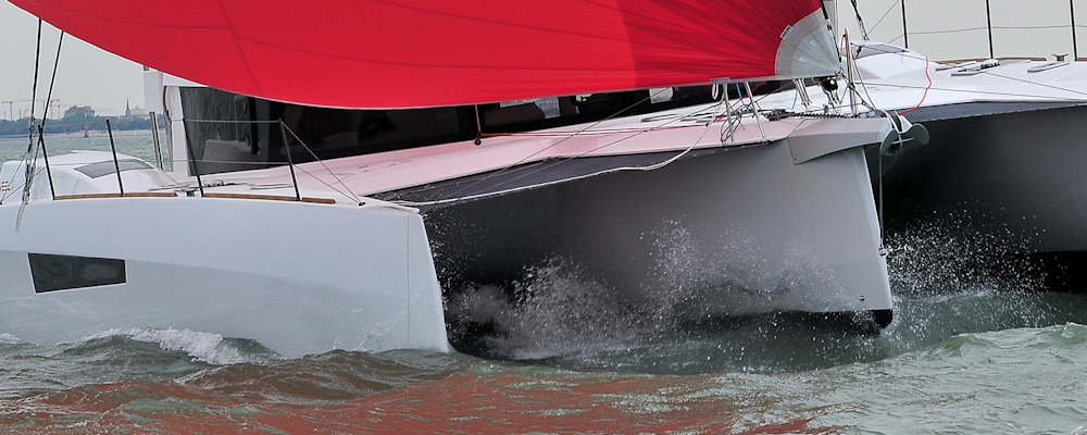 Neel 47 trimaran photo sailing