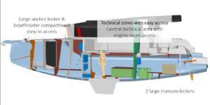 Neel 47 Trimaran sailing and interior photos