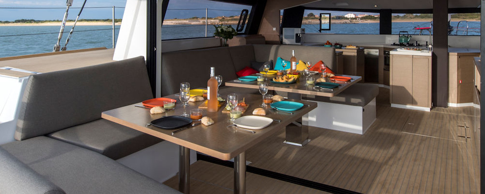 Neel 51 trimaran photos interior and sailing