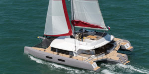 Neel 65 Trimaran sailing multihull interior and exterior photos