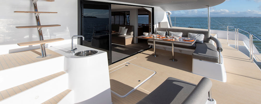 Neel 65 trimaran Sailing and Interior Photos