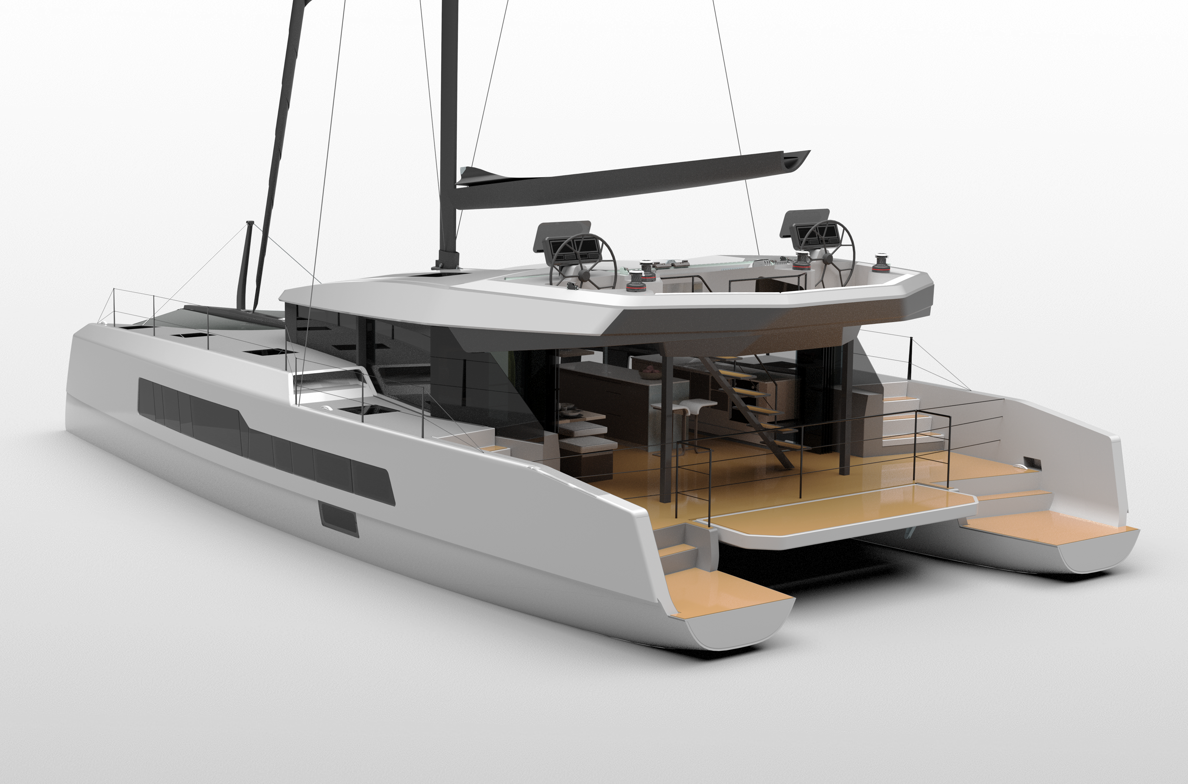 McConaghy 55 catamaran – with XL flybridge.