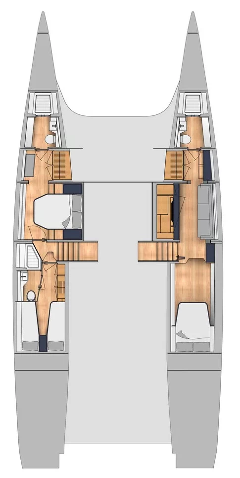 McConaghy 62 catamaran Layout