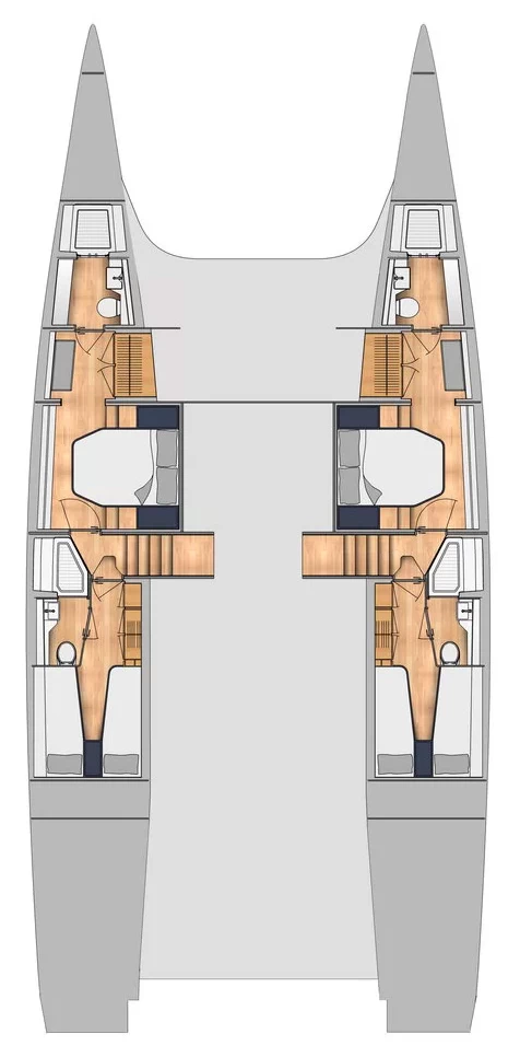 McConaghy 62 catamaran Layout